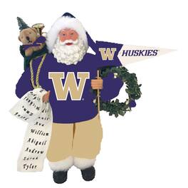 Santa's Workshop - Washington Huskies 12" Santa Figure - Purple