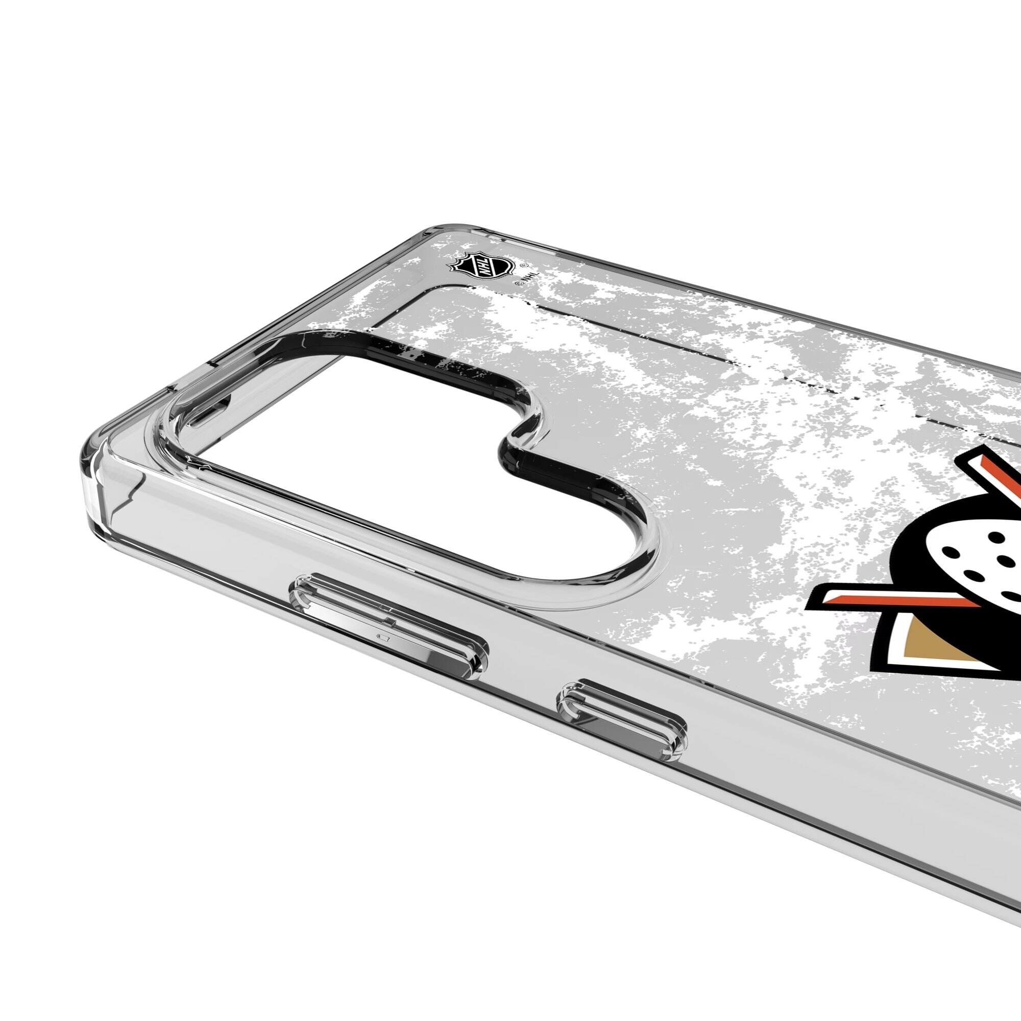 Alt View 2. Keyscaper - Anaheim Ducks Galaxy Stripe Clear Ice Case - S23 - Multicolor.