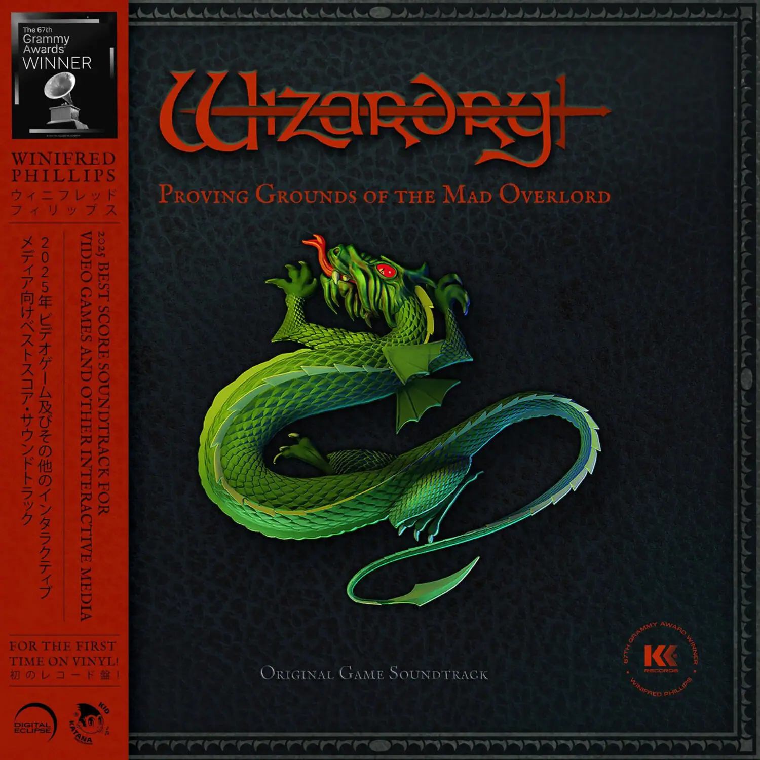 The 67th Grammy Awards WINNER WINIFRED PHILLIPS  
PROVING GROUNDS OF THE MAD OVERLORD  
VIDEO GAMES SCORE BEST AND OTHER SOUNDTRACK FOR INTERACTIVE MEDIA  
GRAMMY AWARD FOR THE FIRST TIME ON VINYL  
67TH GRAMMY AWARDS WINNER  
WINIFRED PHILLIPS  
DIGITAL ECLIPSE