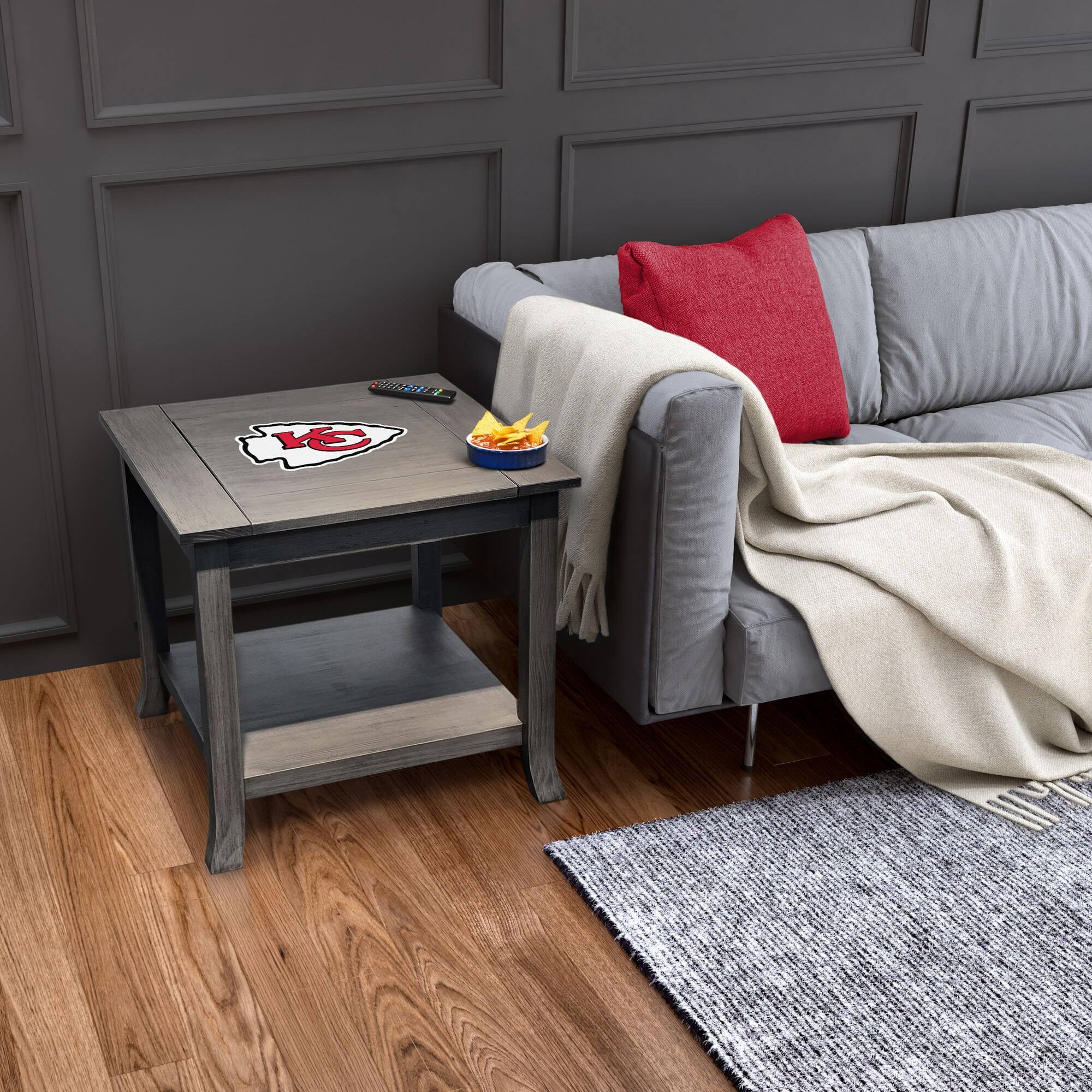 Alt View 3. Imperial - Kansas City Chiefs Game Day Side Table - Gray.