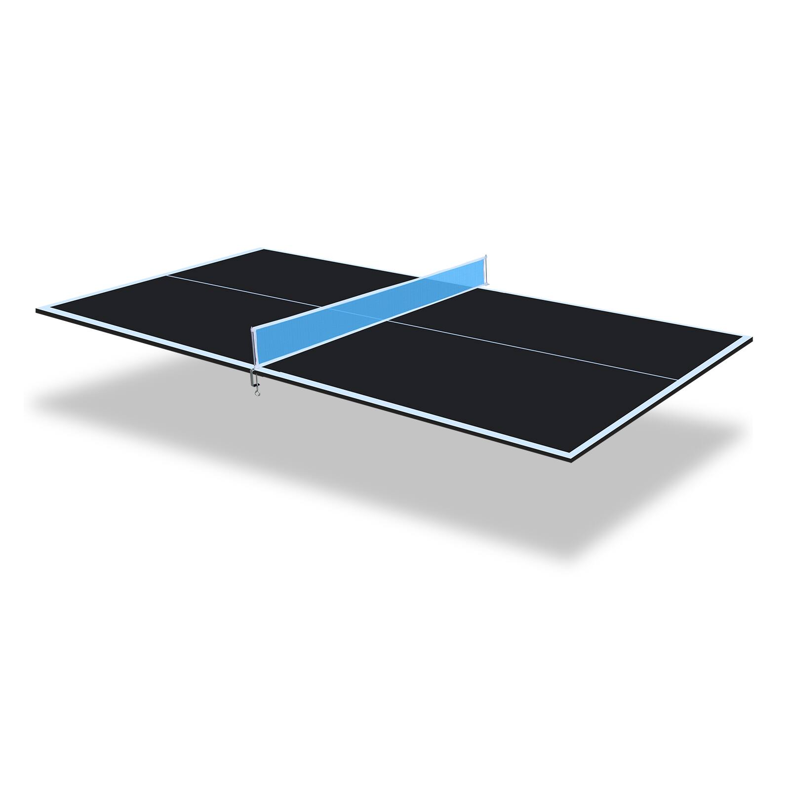 Front. APRILSOUL - 7 X 4FT Black Mid-Size Ping Pong Conversion Top Foldable and Portable Table Tennis Table Top for Indoor Games - Black.
