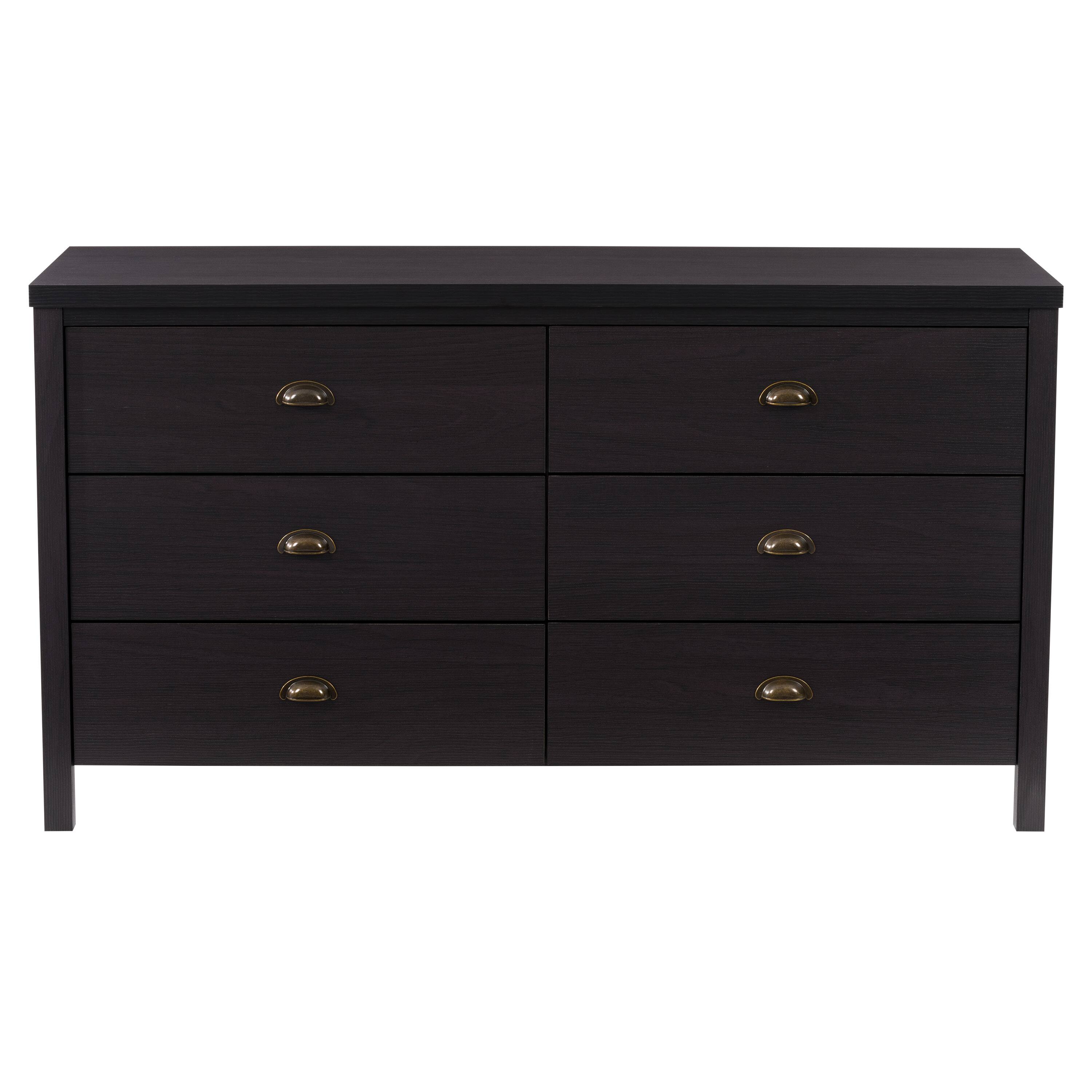 Front. CorLiving - Boston 6-Drawer Dresser - Black.