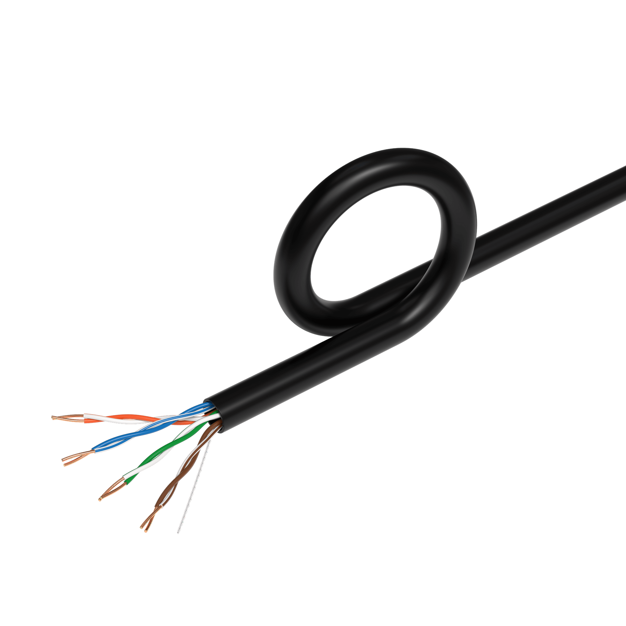 Left. Cables Direct Online - Cat5e Plenum Ethernet Cable 1000ft Bulk LAN Network Wire 24AWG CCA 1Gbps CMP Rated for Structured Cabling Black - Black.
