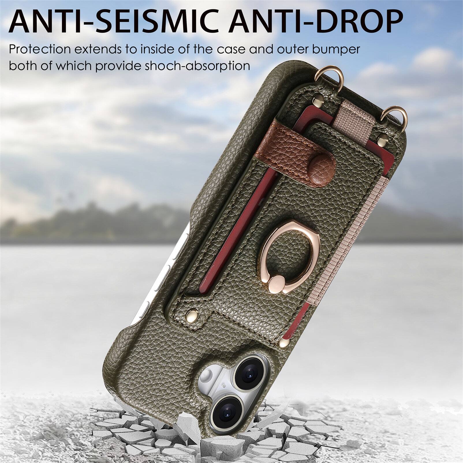 ANTI-SEISMIC ANTI-DROP  
Protection extends to inside of the case and outer bumper both of which provide shock-absorption