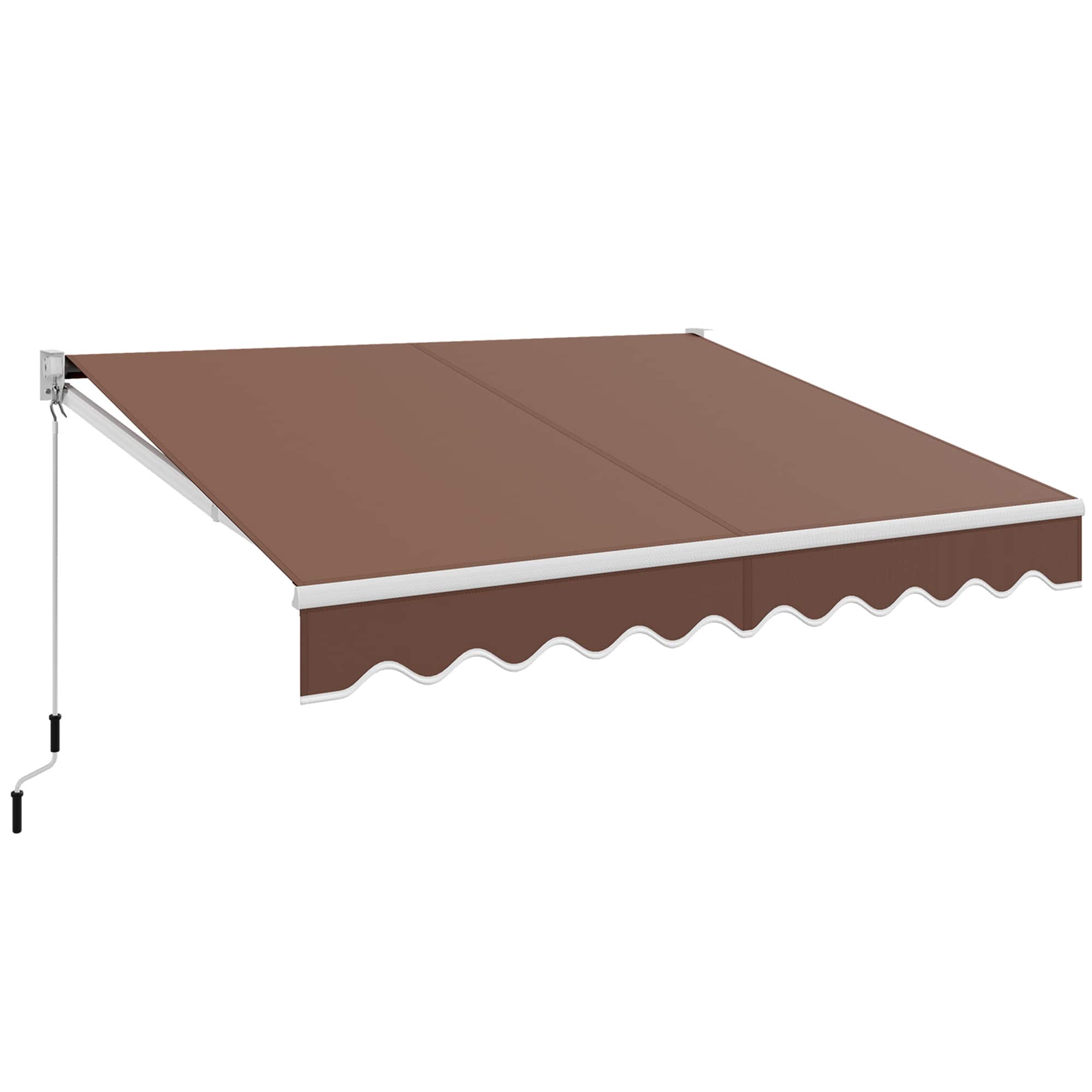 Costway - 10' x 8.2' Retractable Awning Sunshade Shelter Manual Crank Handle - Coffee price history on PriceWatchPro