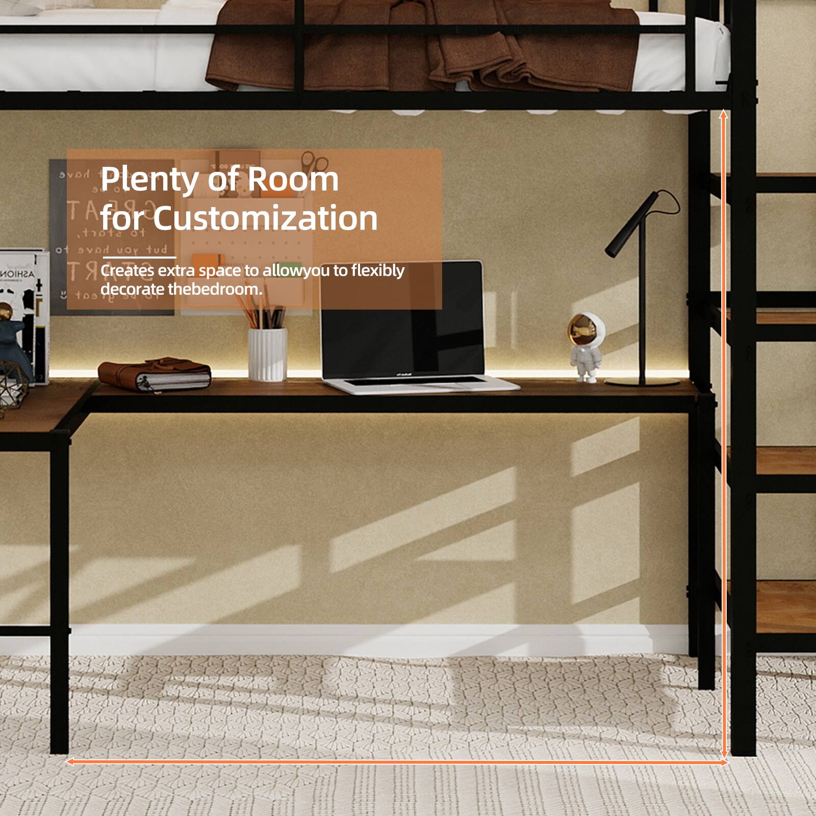 Plenty of Room for Customization  
Creates extra space to allow you to flexibly decorate the bedroom.