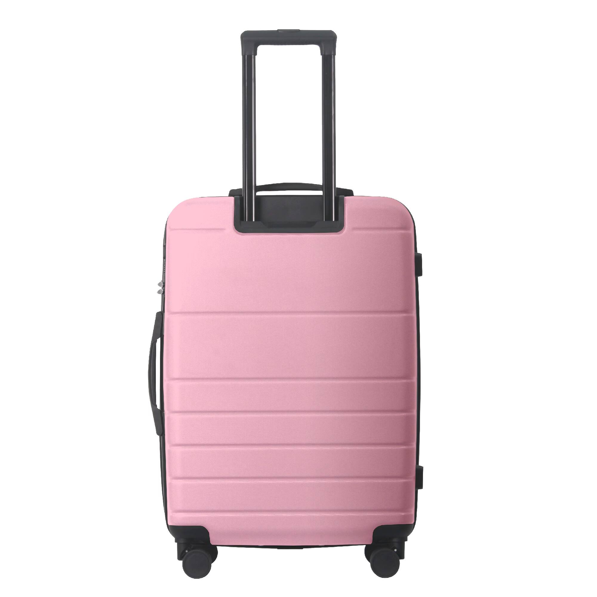 Alt View 5. Bestier - 3-Piece ABS Hardshell Luggage Set (20”/24”/28”) with TSA Lock, Spinner Wheels & Lightweight Design - Sakura Pink.