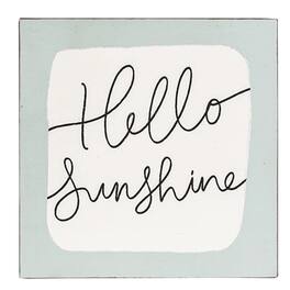 BreeBe - *Hello Sunshine Metal Sign - White, Blue