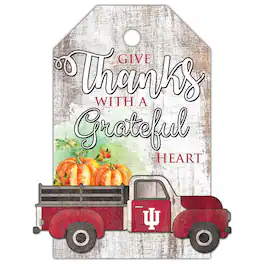 Fan Creations - Indiana Hoosiers 11'' x 19'' Gift Tag Truck Sign - White