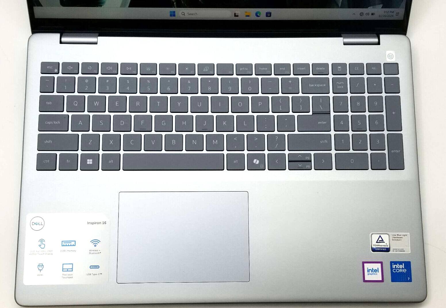 Search SZPM 11/26/2024 esc F1 F3 1 DE 16 18 i9 ptsc 150 home end PU ning dheiete CE o - ! I e 2 F 3 1 4 % 5 A 6 & 7 8 I 9 I 0 - - + = backspace num lock / tab Q W E R T Y U I O P { I ) ] I \ 7 8 9 + caps lock A S D F G H J K L : - enter 4 5 6 shift Z X C V B N M C > ? / shift 1 2 3 enter <t fr alt alt < P2 0 DELL Inspiron 16 ST0 CA ware U5o C. -A a COEs mambry -. Nunocen -- -u aae Emsrurs TUVRNNa ESTIES . HM esAm uc uta Type 1 intel graphics intel CORE 7