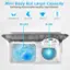 Mini Body But Large Capacity: Satisfying almost daily laundry requirements.

Underwear x 28, Socks x 105, T-Shirt x 14, Jeans x 7, 18 LBS, 8 LBS.