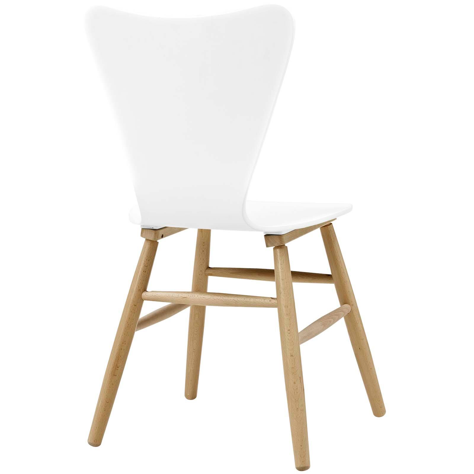 Back. Modway - Cascade Wood Dining Chair by Modway - White.
