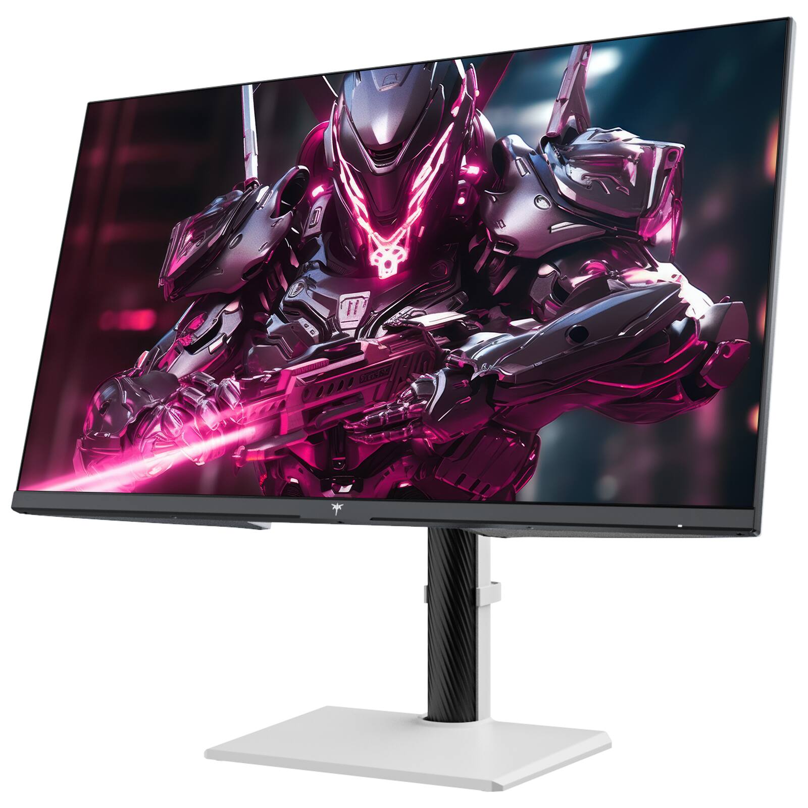 Left. KTC - H27E6 27 Inch Gaming Monitor, 300Hz/320Hz Fast IPS, 2K QHD 1440P, HDR 400, HDMI&DP, Adjustable Height/Pivot/Swivel/Tilt - White.