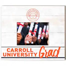 Jardine - Carroll University Pioneers 13.5" x 11.5" Grad Frame - White