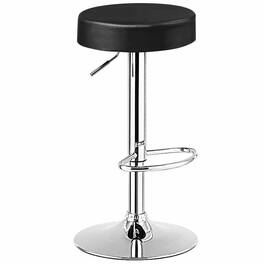 Pefilos - 1 PC Round Bar Stool Height-Adjustable Swivel Pub Chair- Bar Height Stools, Counter Height Bar Stools for - Black