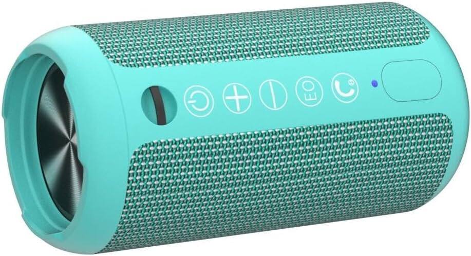 Alt View 7. OHAYO - Portable Bluetooth Speaker,IPX7 Waterproof,24W Loud Stereo Sound,Bluetooth 5.3, 30H Playtime,TWS Pairing for Home,Party - Blue Green.