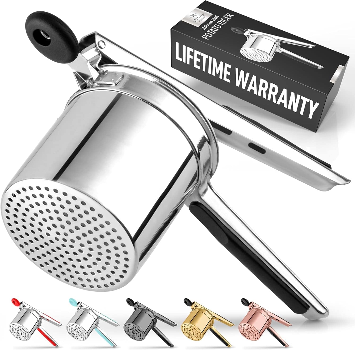 Zulay Kitchen - Large 15oz Potato Ricer - Heavy Duty Stainless Steel Potato Masher and Ricer for Mashed Potatoes - Silver price history on PriceWatchPro