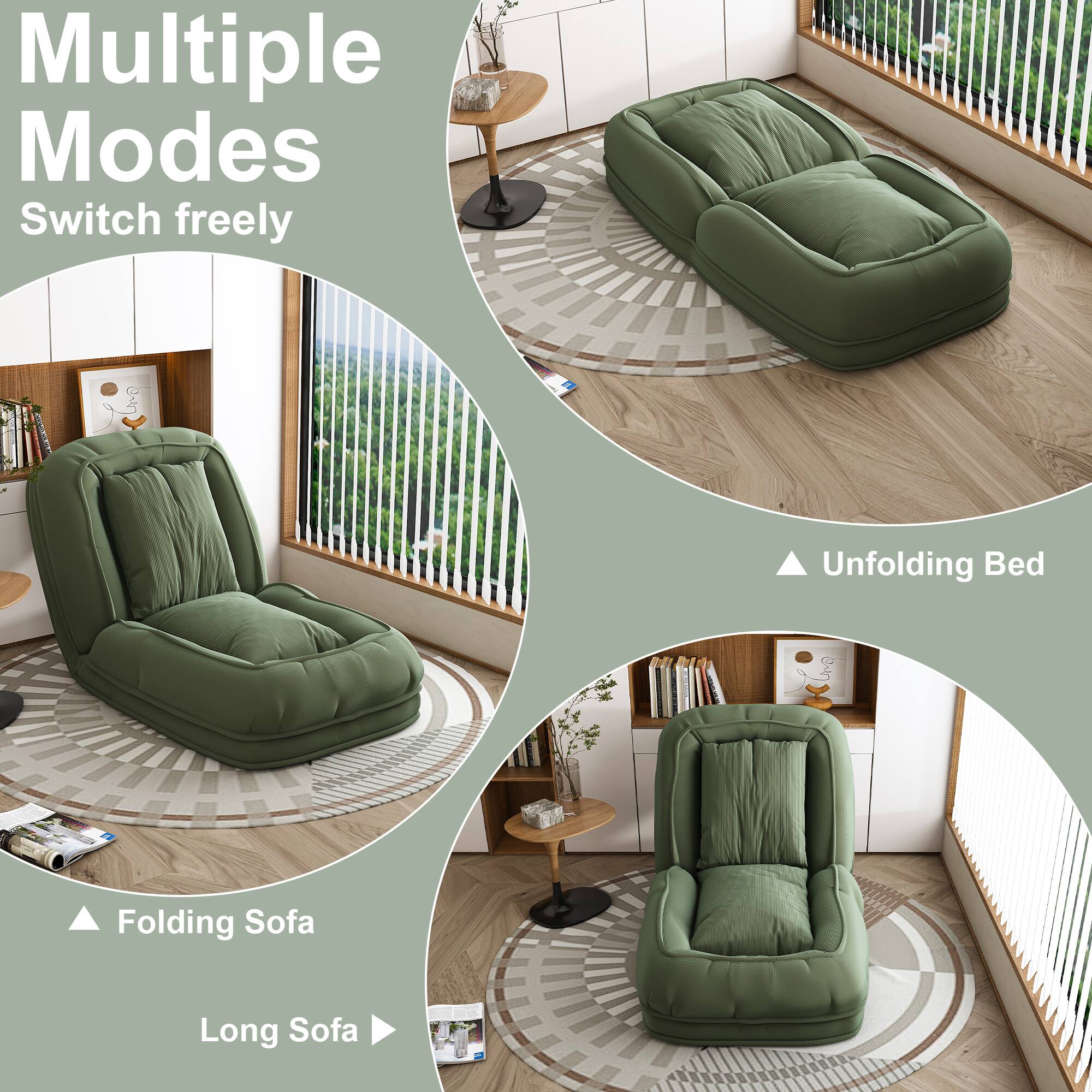 Multiple Modes  
Switch freely  

Unfolding Bed  

Folding Sofa  

Long Sofa