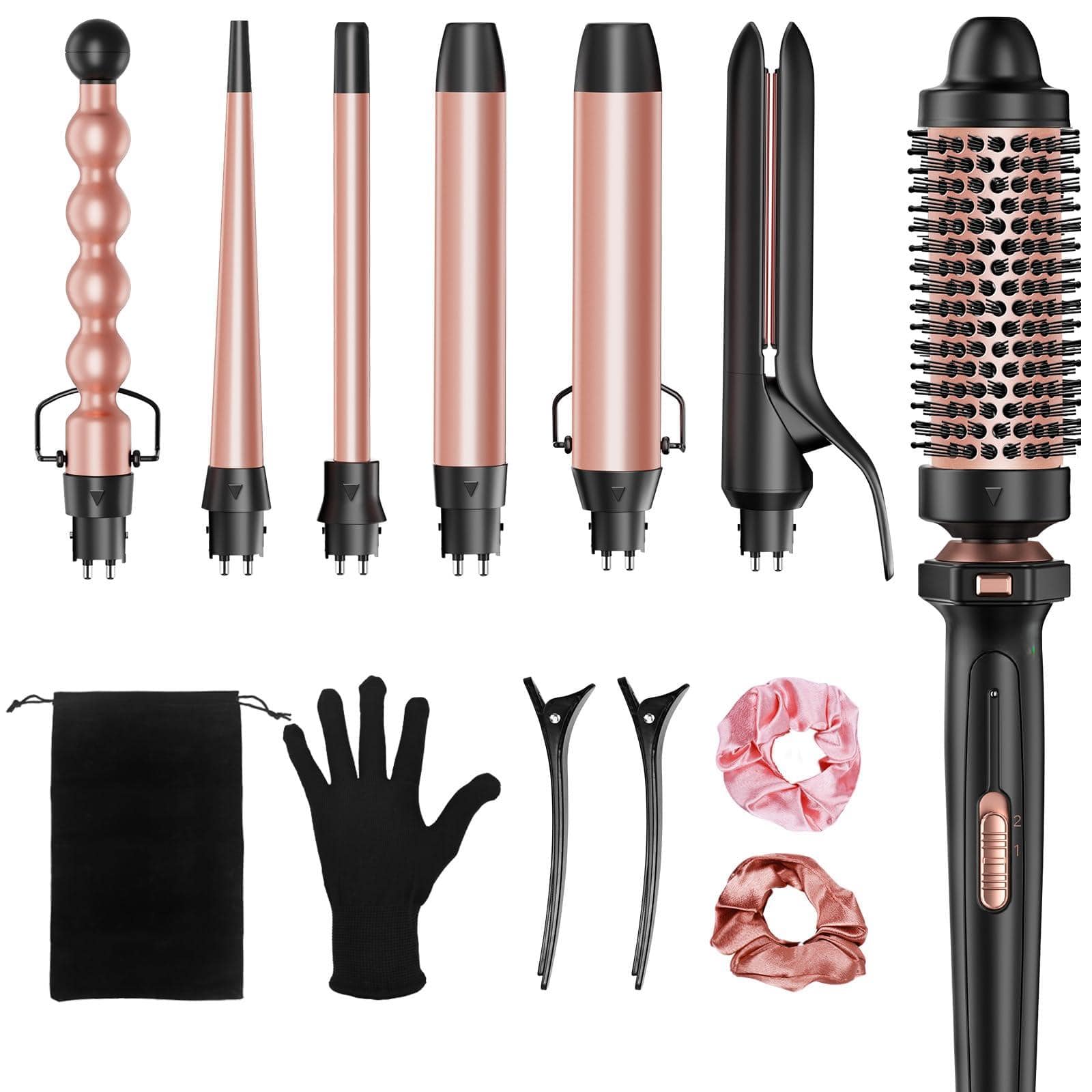 Reds Spade - in Curling Iron With Interchangeable Ceramic Wand Thermal Brush Hair Straightener And Versatile Styling - Default