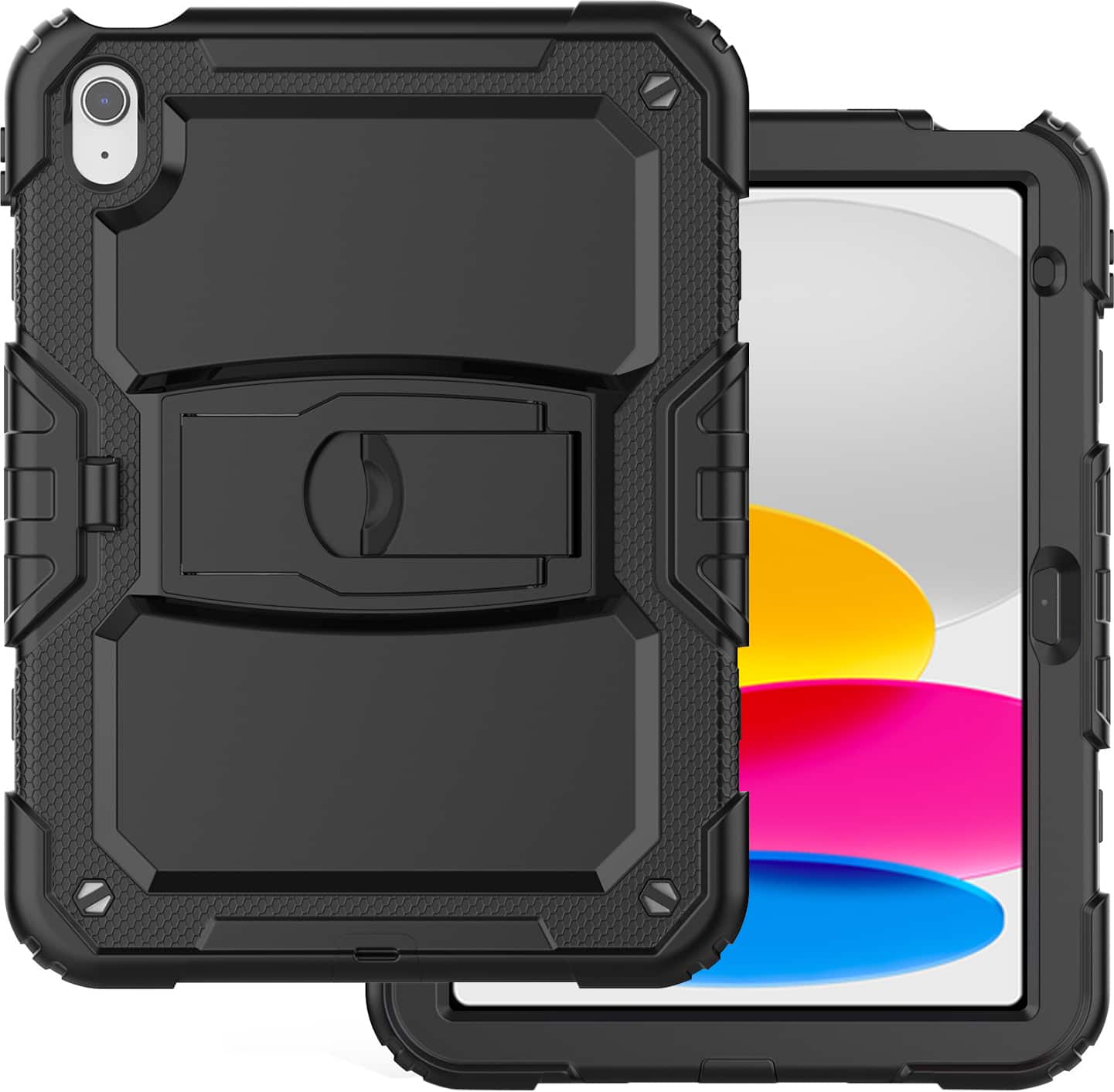 Alt View 12. SaharaCase - Raider Series Heavy Duty Kickstand Case for Apple iPad 11'' (A16) and 10.9" (10th Gen) - Black.