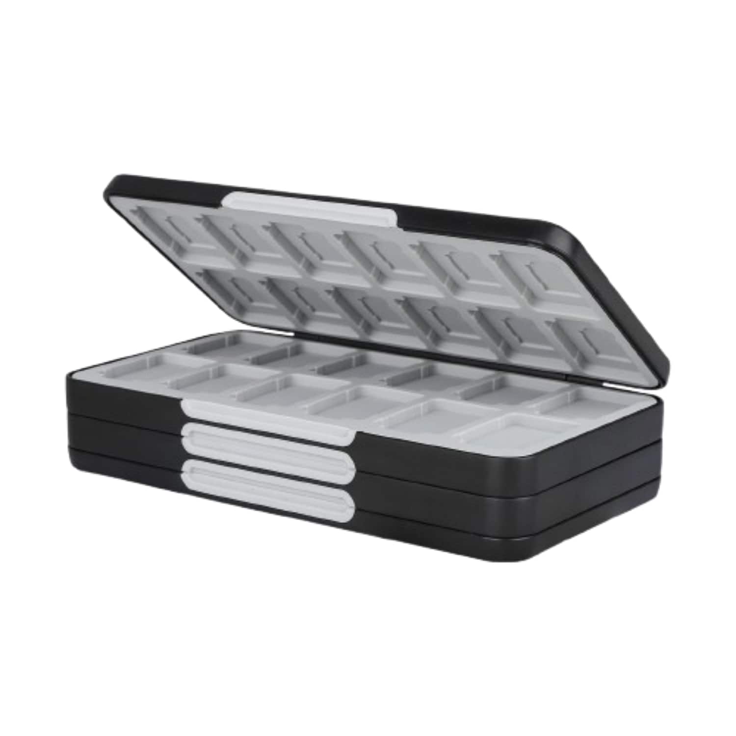 Front. Stock Preferred - 72-in-1 Nintendo Switch Game Card Case Holder - Black.