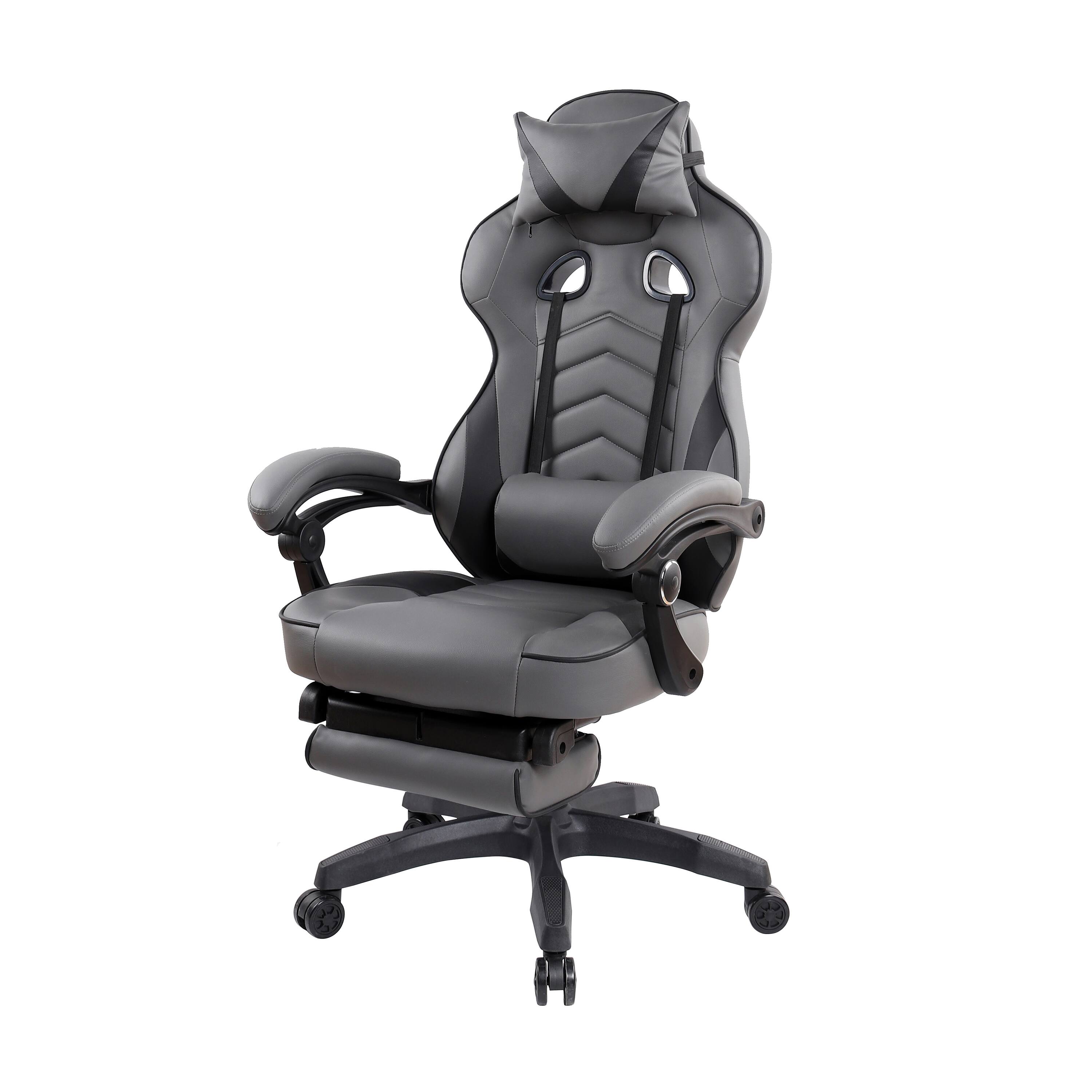 Alt View 4. Spaco - Spaco Gaming Racing Style Fully Reclining Executive Office Chair,Executive Chair with Footrest for Study, Office - Grey.