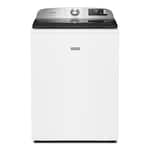 Maytag - 5.3 Cu. Ft. High-Efficiency Smart Top Load Impeller Washer with Extra Power - White