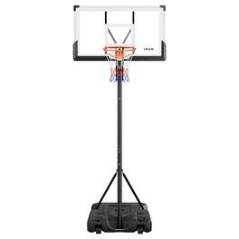 VEVOR - Portable Basketball Stand,10ft Height Adjustment Basketball Hoop & Goal,Portable Basketballs Hoop with 54in PC Backboard - Black
