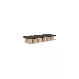 Meridian Furniture - Pavilion Boucle Fabric Bench - Brown
