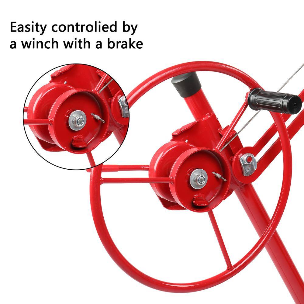 Easily controlled by a winch with a brake