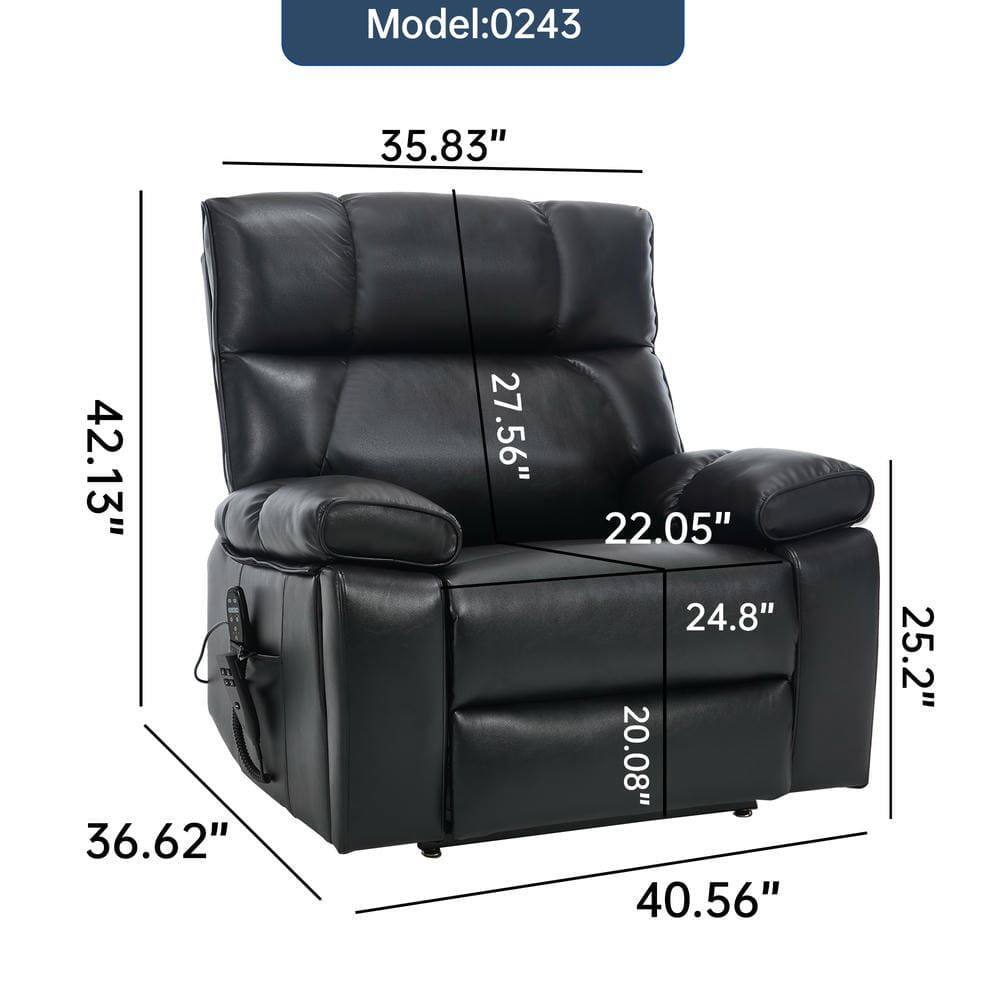 Model: 0243

- Width: 42.13"
- Depth: 35.83"
- Height: 40.56"
- Seat Height: 20.08"
- Seat Depth: 24.8"
- Armrest Height: 22.05"
- Back Height: 36.62"
- Overall Height: 42.13"
- Overall Width: 40.56"
- Overall Depth: 25.2"