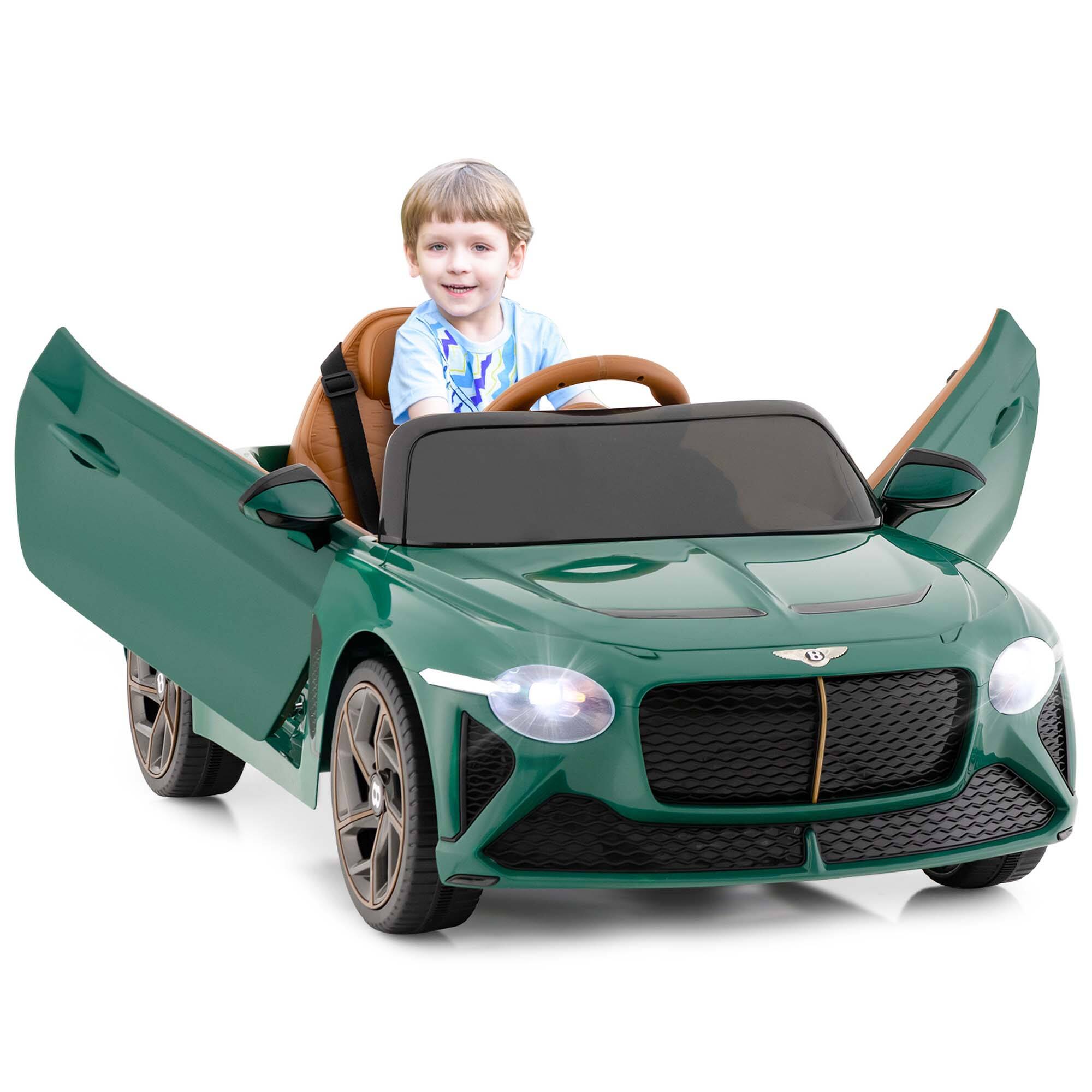 Alt View 8. Costway - Costway 12V Licensed Bentley Bacalar Kids Electric Ride-on Car with Remote Control - Green.