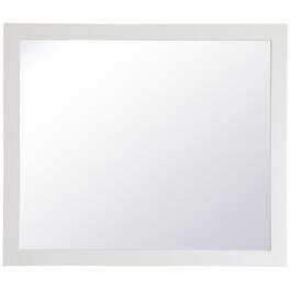 Elegant Decor - Aqua rectangle vanity mirror 42 inch - White
