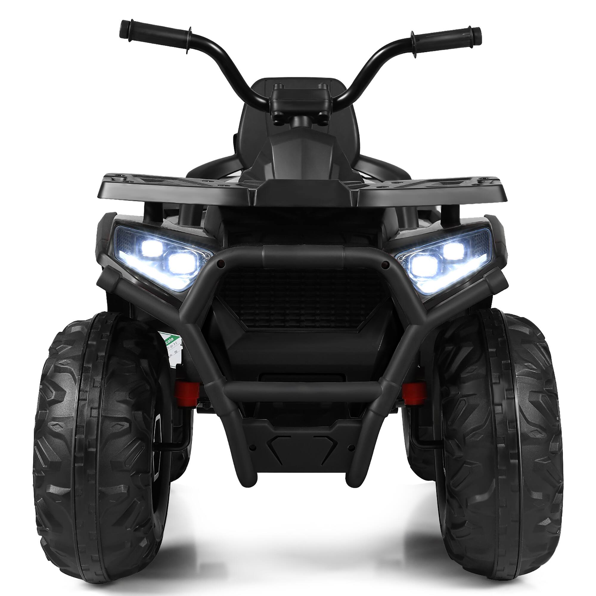 Alt View 8. Costway - Costway 12V Kids Electric 4-Wheeler ATV Quad 2 Speeds Ride On Car w/MP3&LED Lights - Black.