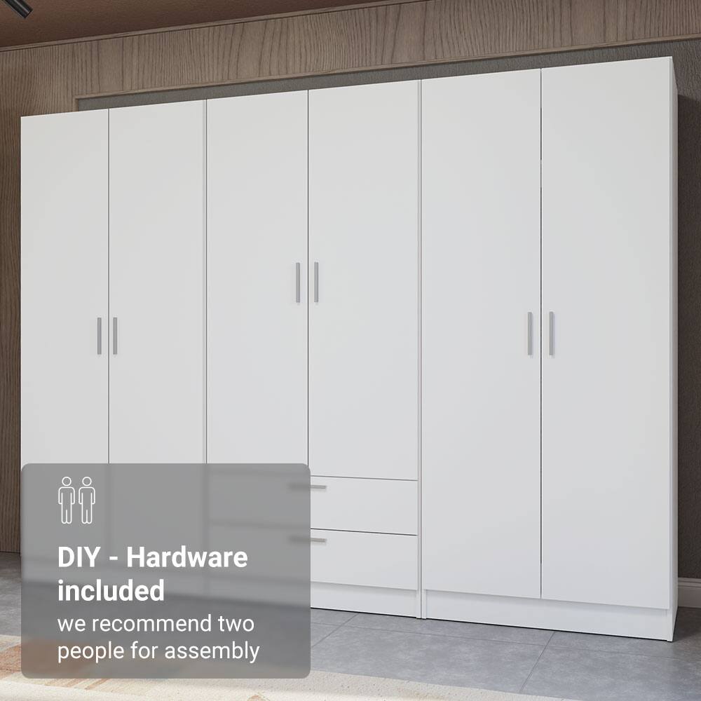 DIY - Hardware included  
we recommend two people for assembly