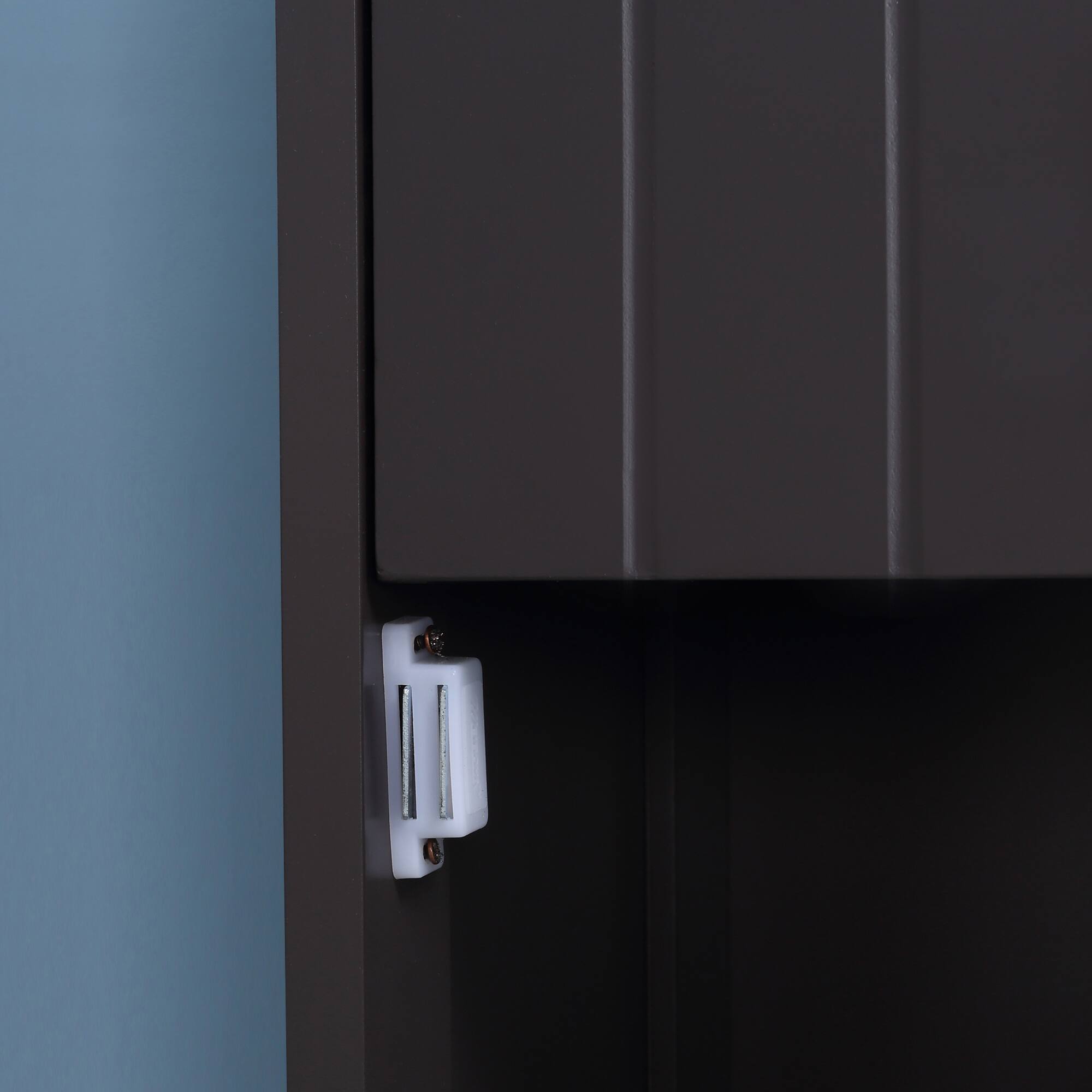 Alt View 7. Homcom - Bathroom Storage Cabinet, Free Standing Bathroom Storage Unit, Tall Linen Tower with 3-Tier Shelves and Drawer - Brown.