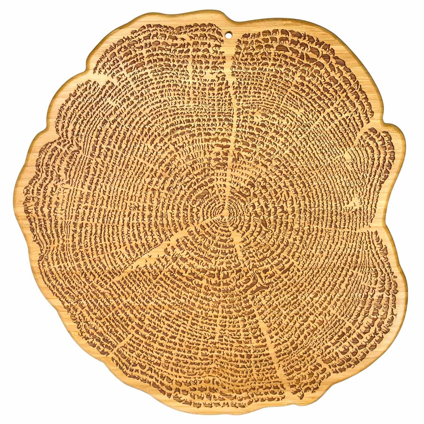 Totally Bamboo - "Tree of Life" Engraved Serving Board, 13-1/2" x 13"