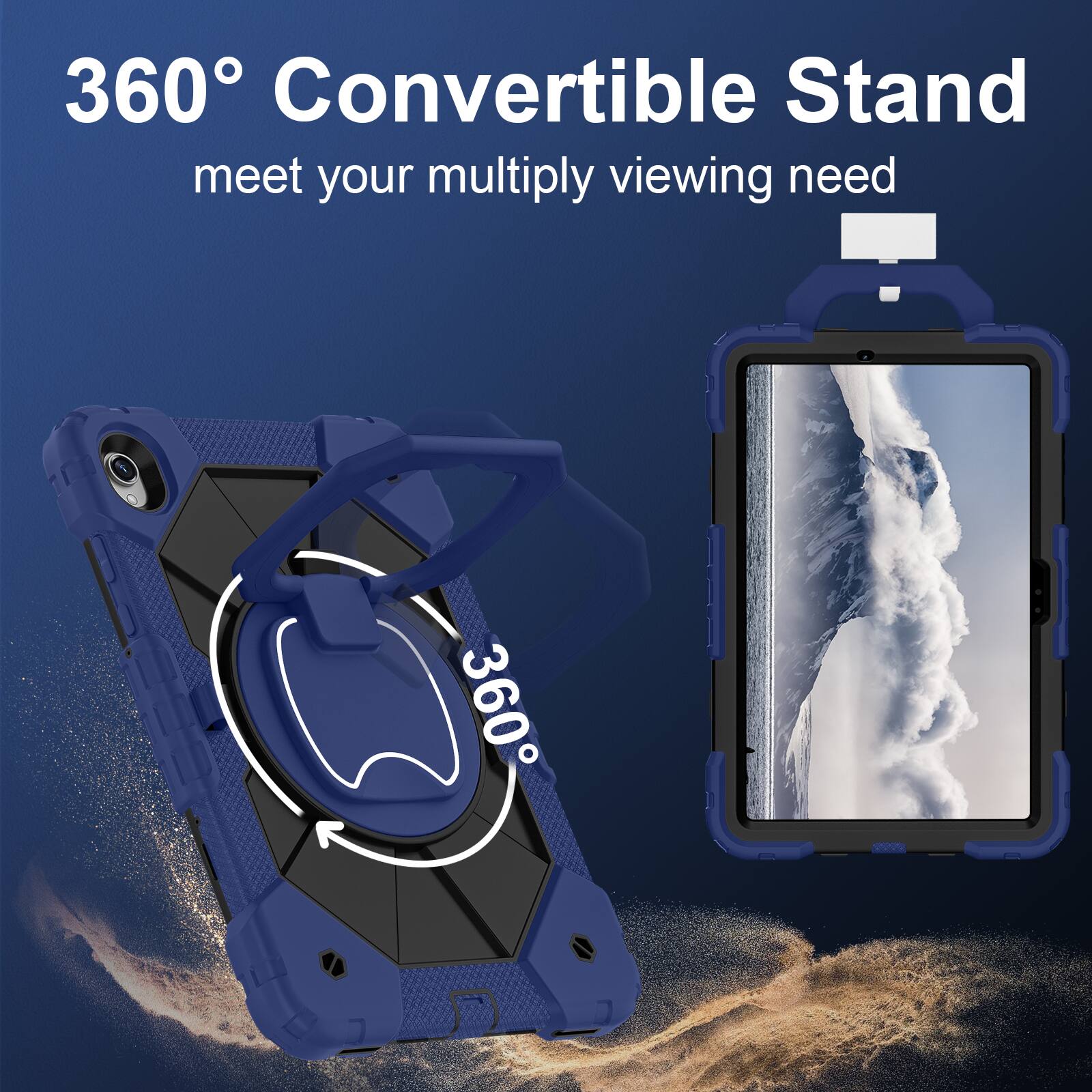 360° Convertible Stand  
meet your multiply viewing need