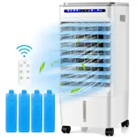 Costway 3-in-1 Evaporative Air Cooler Portable Air Cooling Fan w/ Fan & Humidifier - White - Front_Zoom