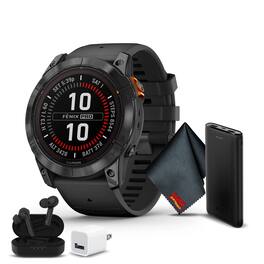 Garmin - Fenix 7X Pro Solar Edition Gps Smartwatch Slate Gray & Black Band 51 MM - Black - (2022)