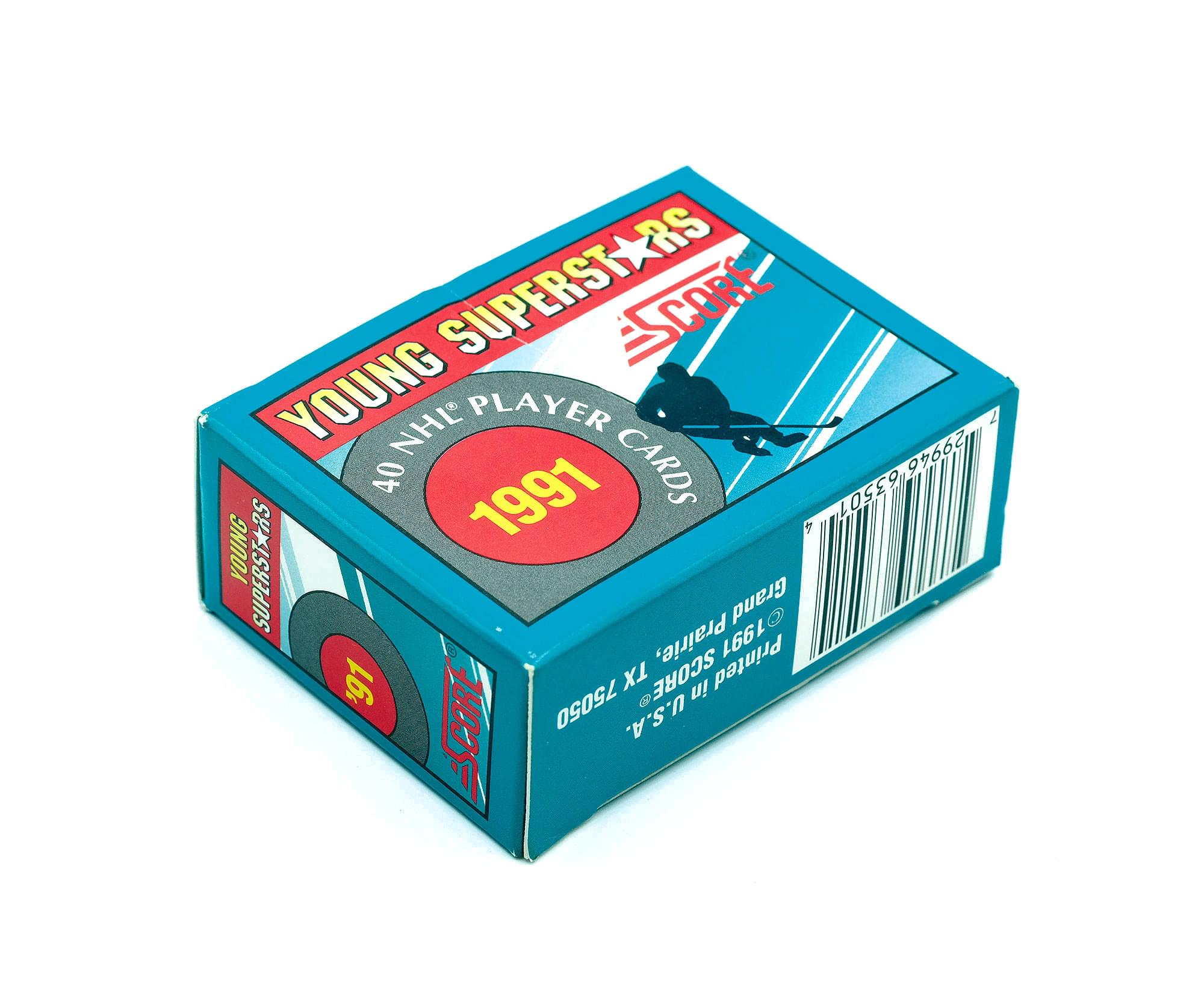 RS SUPERSTARS SCORE YOUNG NHL PLAYER 29946 40 1991 CARDS 63501  
YOUNG SUPERSTARS  
Grand O D Prairie, 1991  
'91 TX SCORE in Printed 75050 & ESCORE U.S.A.