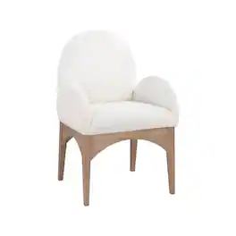 Meridian Furniture - Waldorf Cream Boucle Fabric Dining Chair - Beige