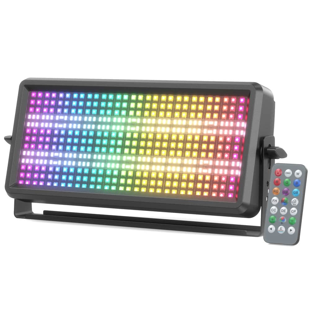 UKing - 100W Strobe RGBW LED 4in1 Wall washer Light By DMX512(10CH), Auto Sound Remote Master/Slave for Wedding, Xmas DJ