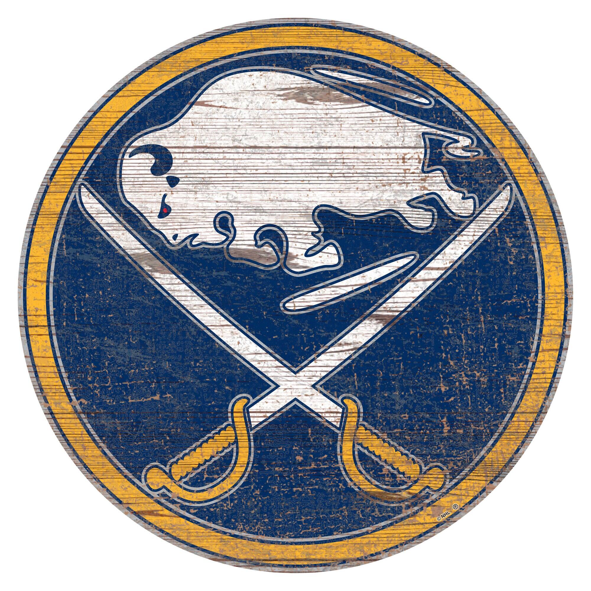 Buffalo Sabres 24'' x 24'' Distressed Logo Cutout Sign