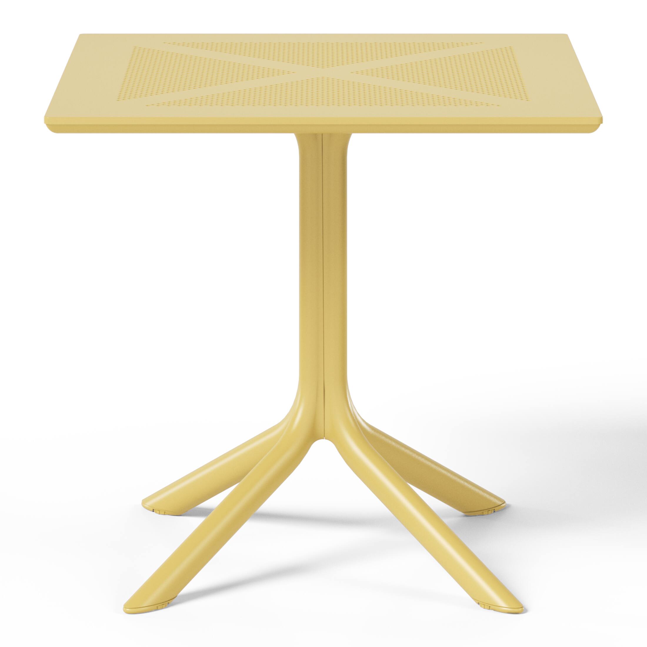 Back. WestinTrends - WestinTrends Playa 31.5" Square Plastic Outdoor Patio Dining Table for 4 - Yellow.