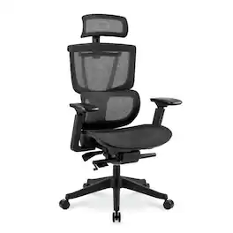 FlexiSpot - C7 Mesh Seat Ergonomic Office Chair with Breathable Mesh Back, Adjustable Headrest, Lumbar Support & Swivel Desk Chair - Black