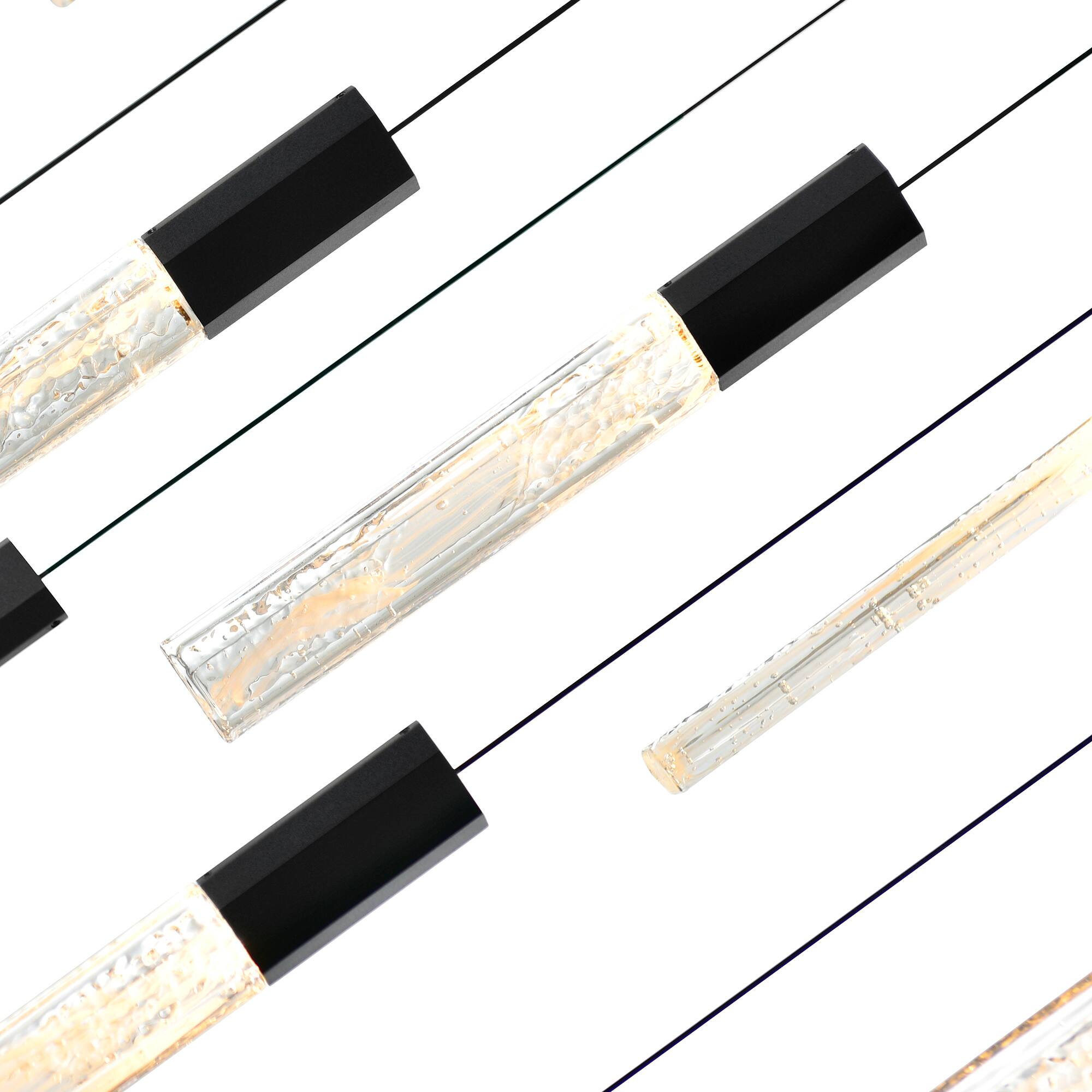 Back. CWI Lighting - Greta Integrated LED Black Chandelier - Black.