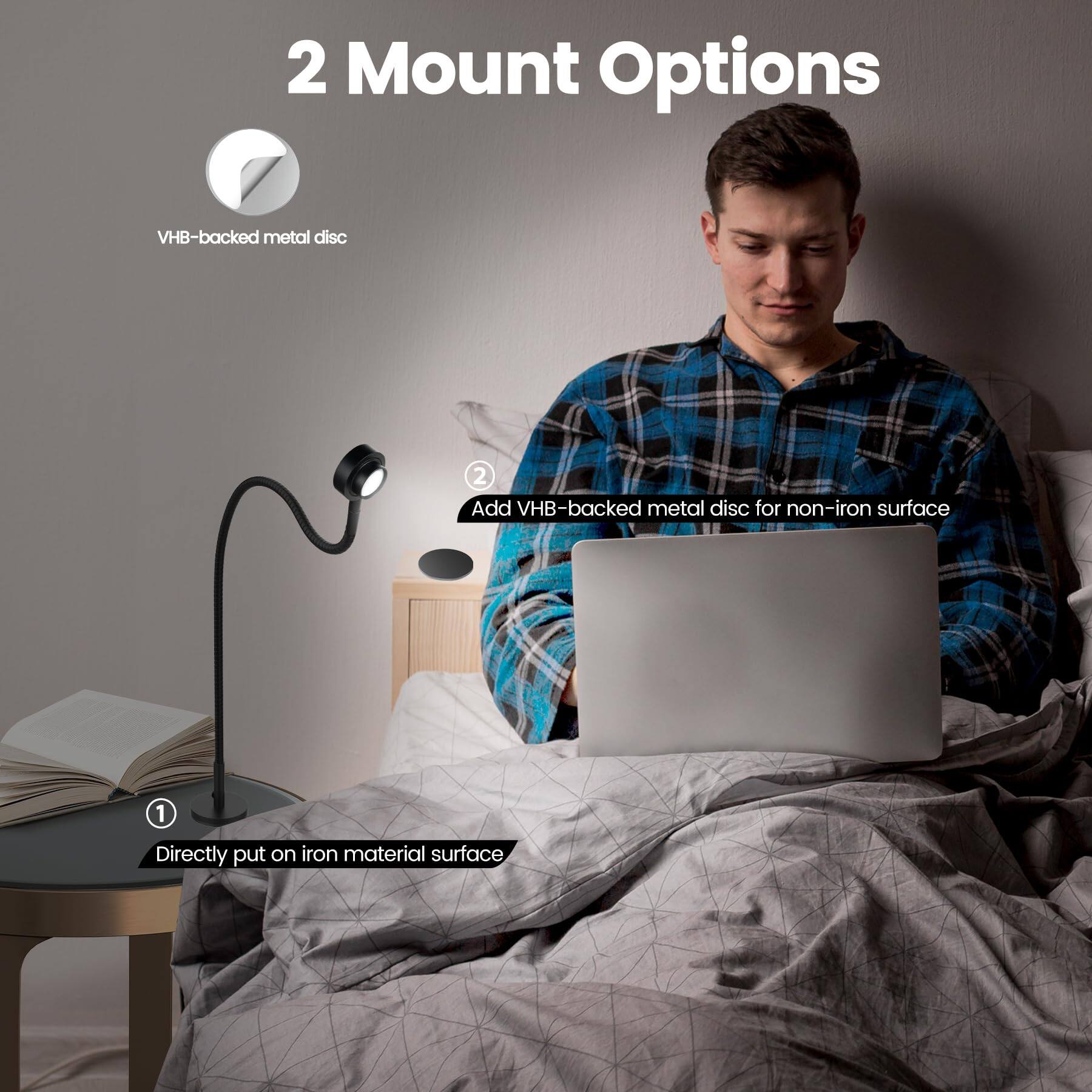 2 Mount Options

1. Directly put on iron material surface

2. Add VHB-backed metal disc for non-iron surface

VHB-backed metal disc