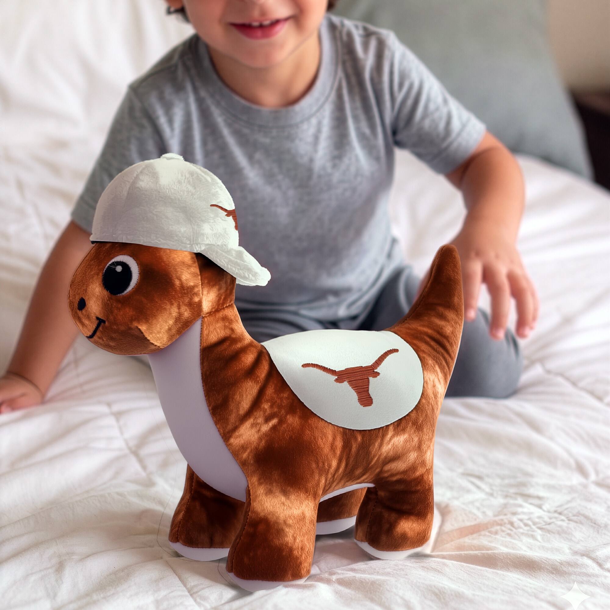 Alt View 2. Sporticulture - Texas Longhorns Huddle Plush Fanasaur - Multicolor.
