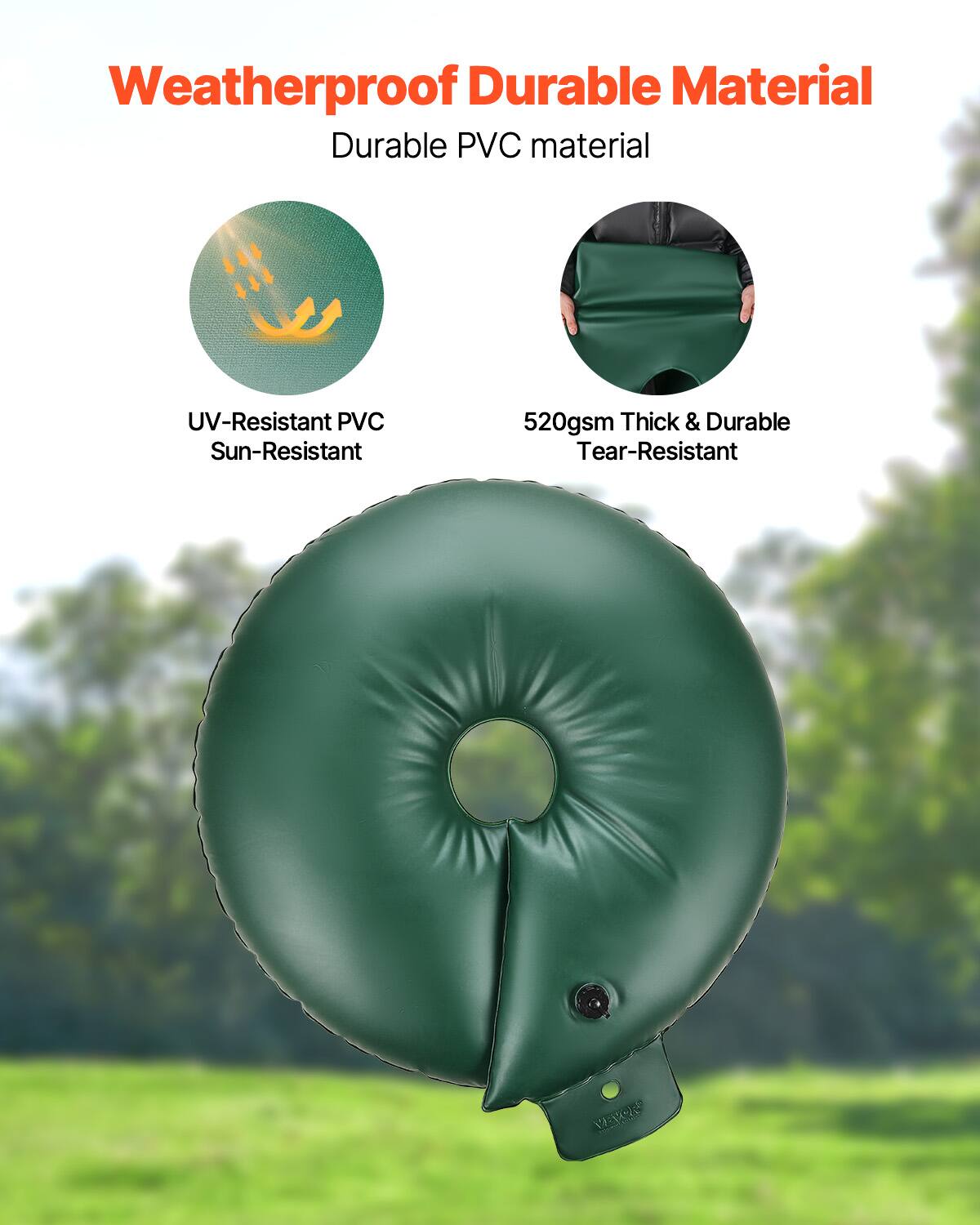 Weatherproof Durable Material

Durable PVC material

UV-Resistant PVC
Sun-Resistant

520gsm Thick & Durable
Tear-Resistant